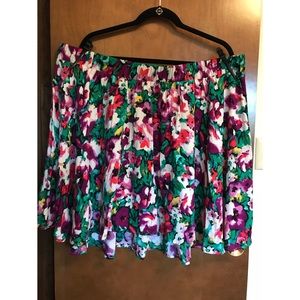 Colorful Floral Skater Skirt (Torrid)